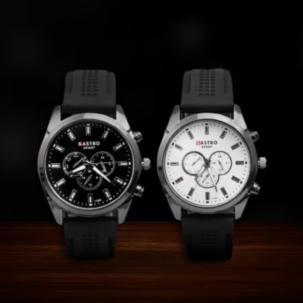 JAM TANGAN PRIA CHRONO GASTRO TALI RUBBER JAM TANGAN  WANITA ANALOG SPORT PREMIUM