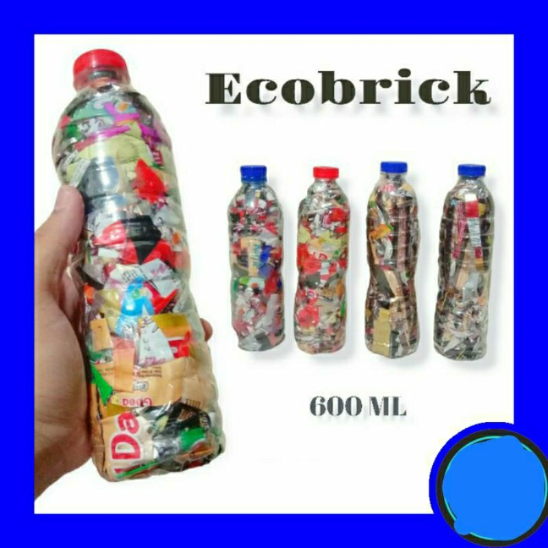 Ecobrick kemasan botol plastik ukuran 600 Ml