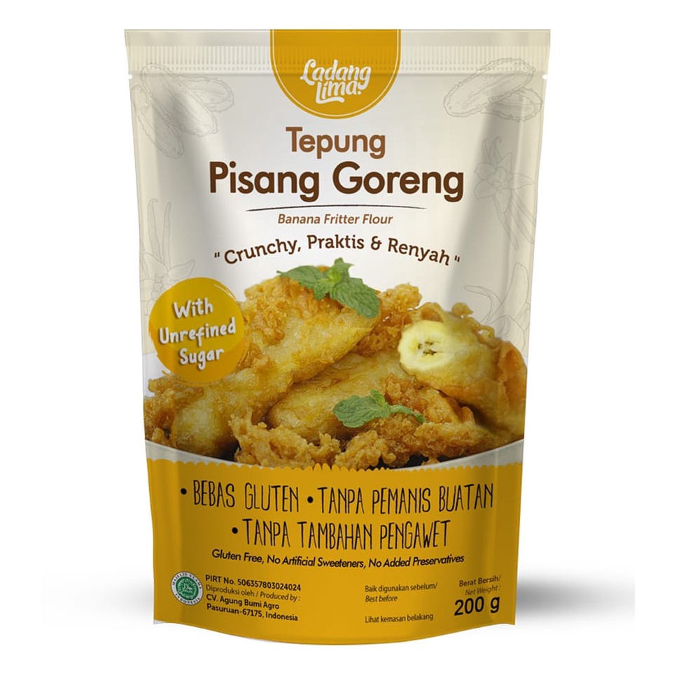 

dwReady Stok Ladang Lima Tepung Pisang Goreng 2gr Gluten Free Z85