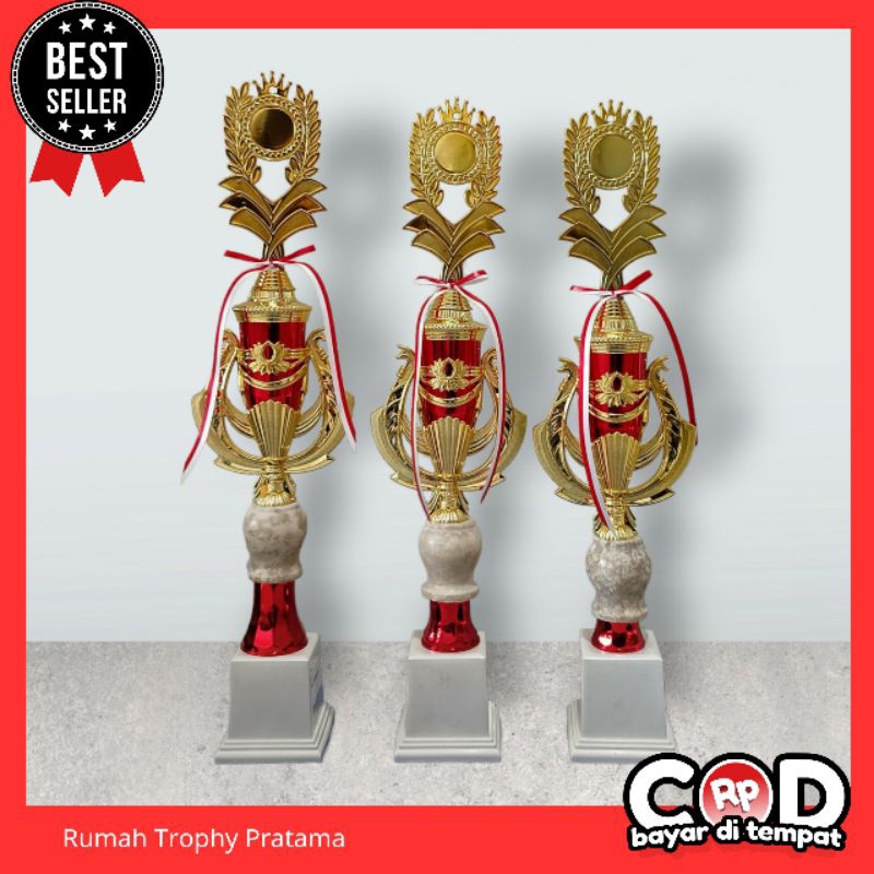 Piala/Trophy Body Besar Marmer Telur (Set)