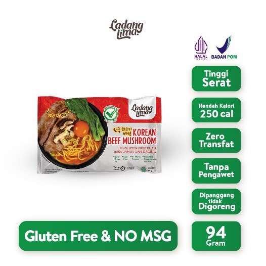 

Ladang Lima Mie Korea 94 gram - Mie Gluten Free Ladang Lima