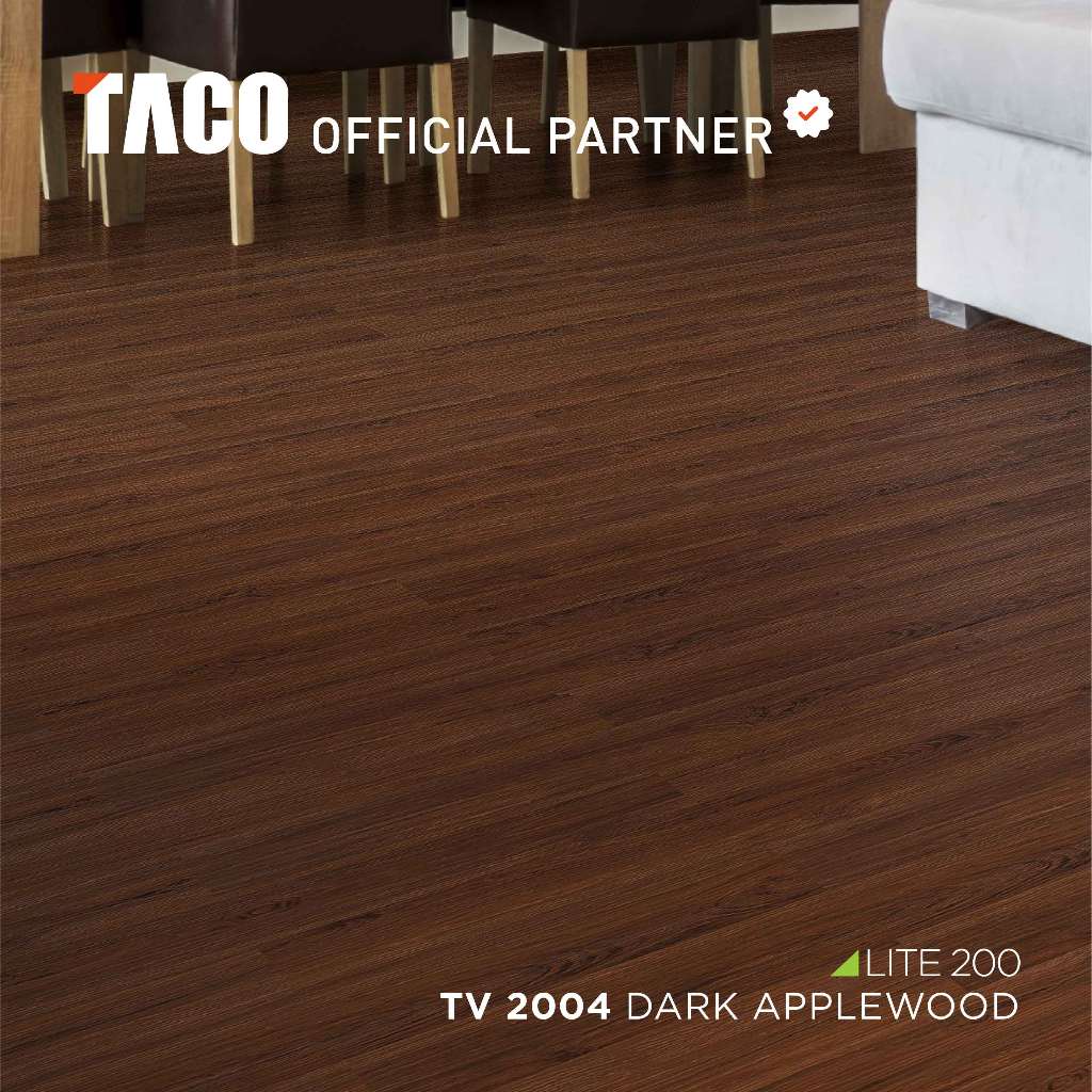 TACO Lantai Vinyl 2mm TV-2004 - Dark Applewood