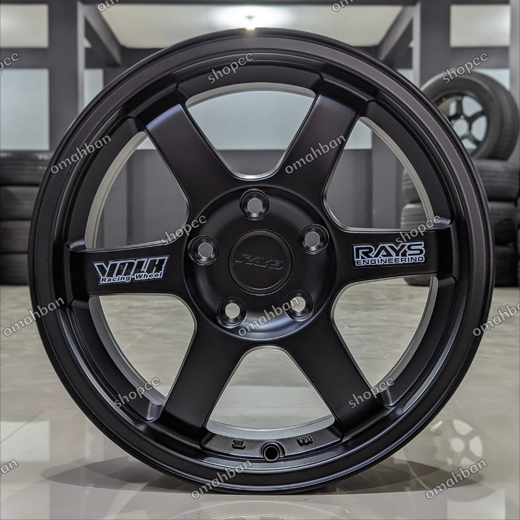 Velg Mobil Volk Rays TE37 R16, PCD 5x114. Satin Black