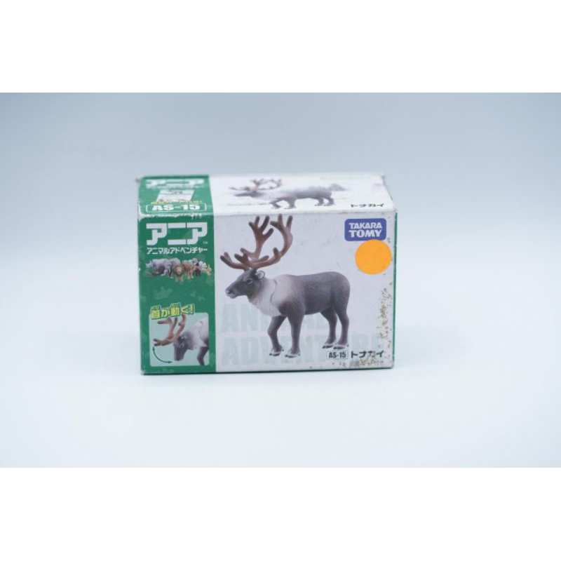 ￼Takara Tomy Ania AS-15 Reindeer Rusa Animal Figure Binatang Koleksi Mainan