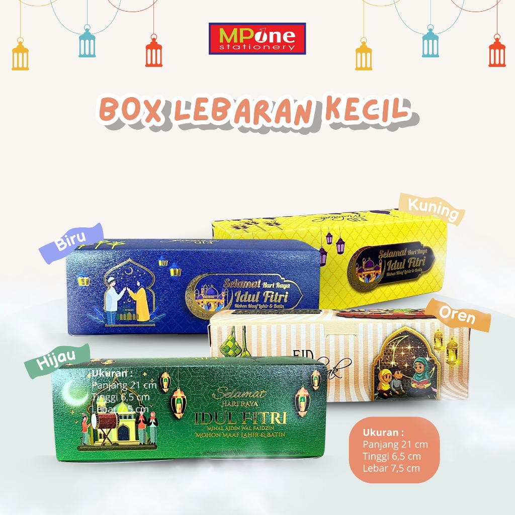 

(1 PCS) Box Hampers Lebaran Mini / Kiky Kotak Hampers Lebaran Kecil Motif