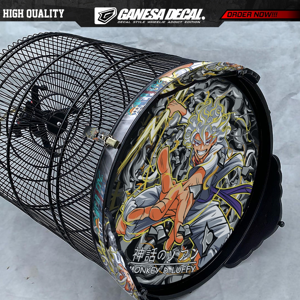 Stiker Decal Sangkar Burung Murai Kacer Tebok Bulat - Sticker Dekal Sangkar Murai Variasi Desain One