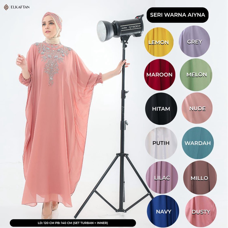 Kaftan Aiyna Kaftan Raya 2024 Kaftan Hitz Kaftan New Kaftan Kalong