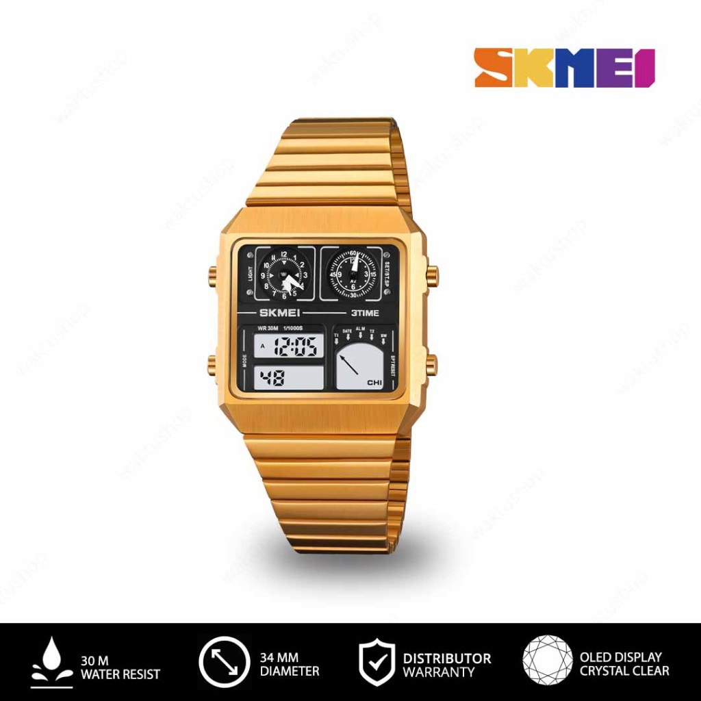SKMEI 2198 Jam Tangan Dual Time Pria
