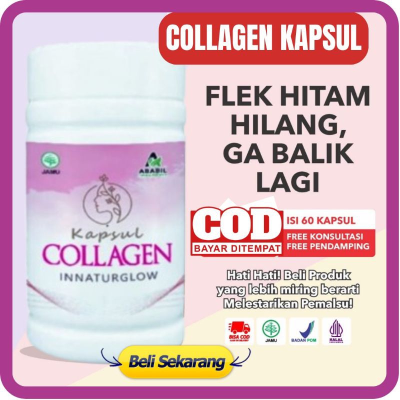 KAPSUL COLLAGEN INNATURGLOW - COLLAGEN KAPSUL PEMUTIH BADAN KAPSUL KOLAGEN ABABIL ANTI AGING ALAMI B