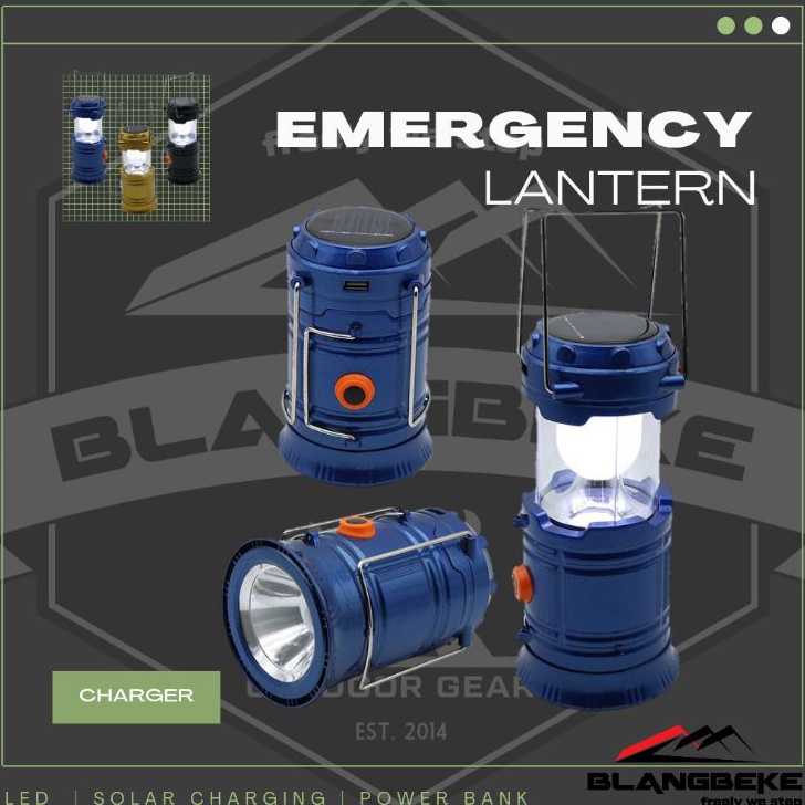 LENTERA Camping Lampu Tenda LAMPU EMERGENCY CHARGER dan baterai