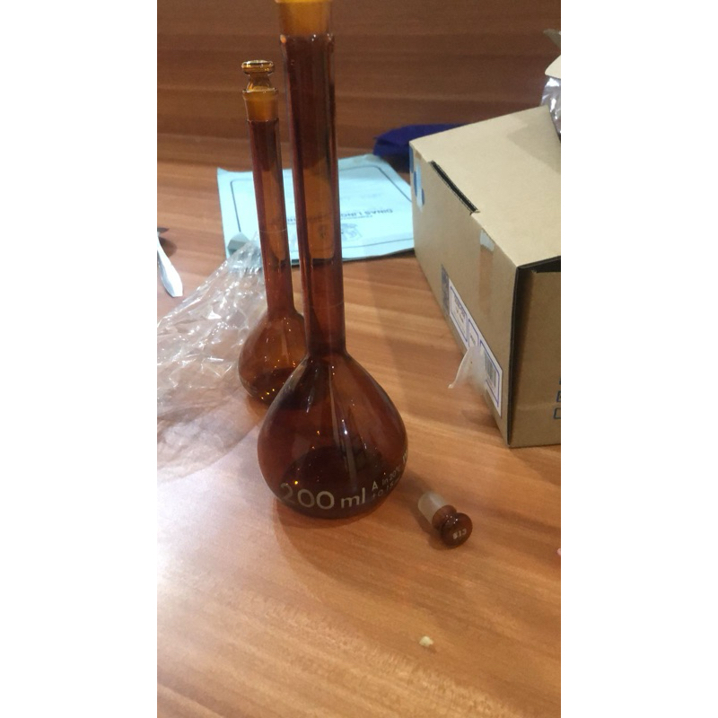 labu ukur iwaki amber 200ml