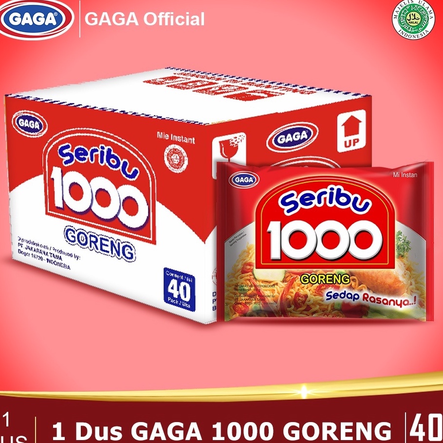 

ORIGINAL Gaga 1 Mie Instant 1 Dus Isi 4 Berbagai Varian Rasa