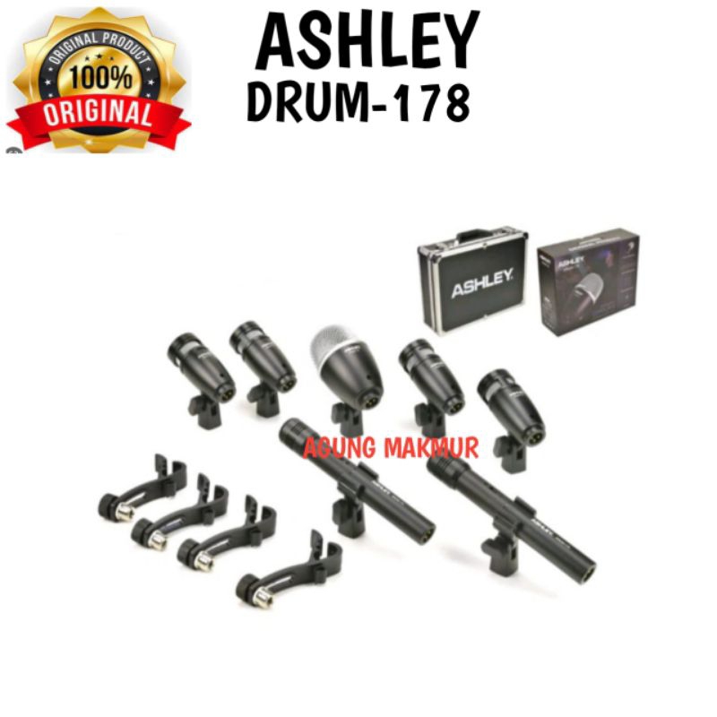 MIC DRUM SET PROFESSIONAL ASHLEY DRUM-178 ORIGINAL - Mic Drum Ashley Drum 178 original - Ashley drum