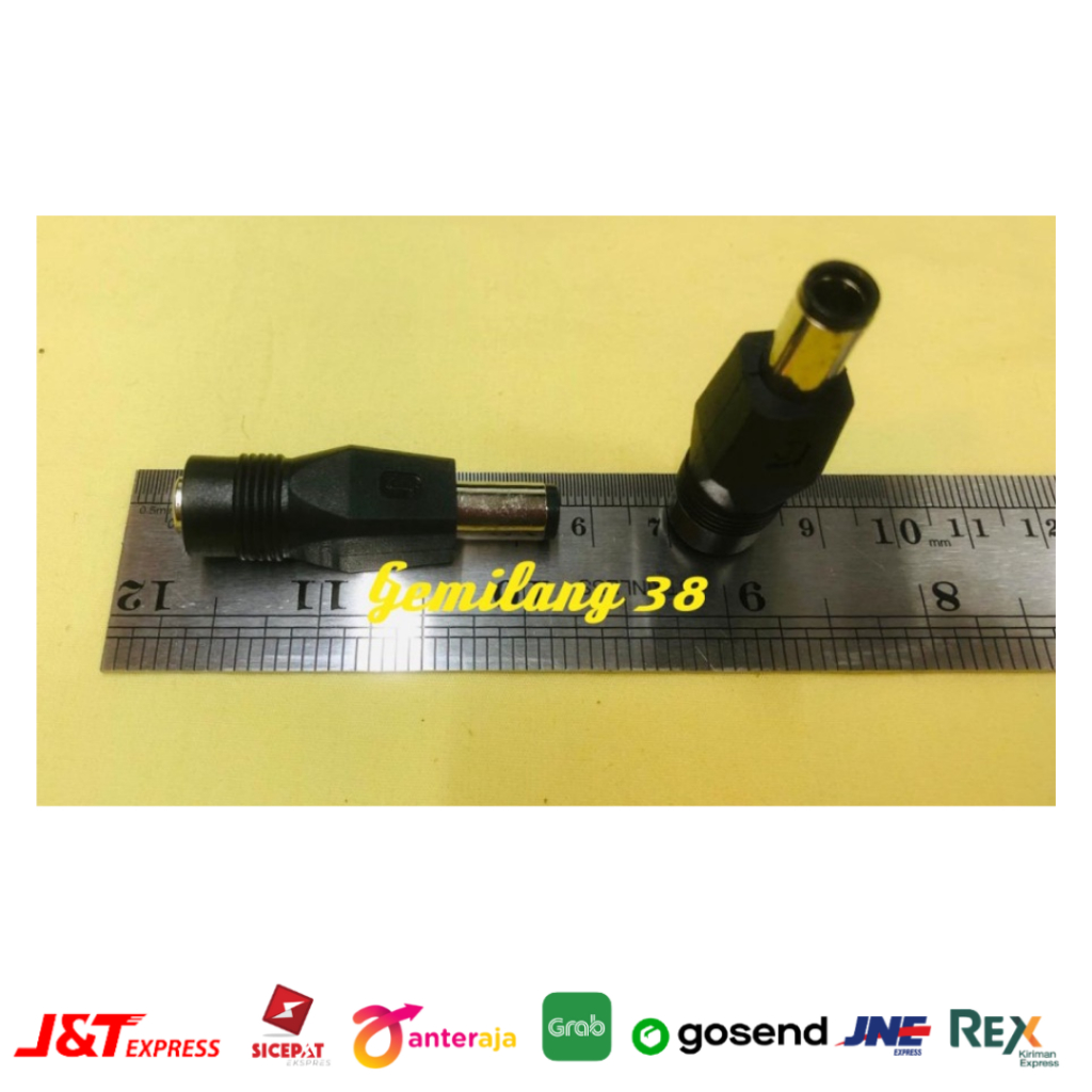 Jack DC for Dell Compaq 5.5mm * 2.1mm Male to 7.4mm * 5.0mm pin Female