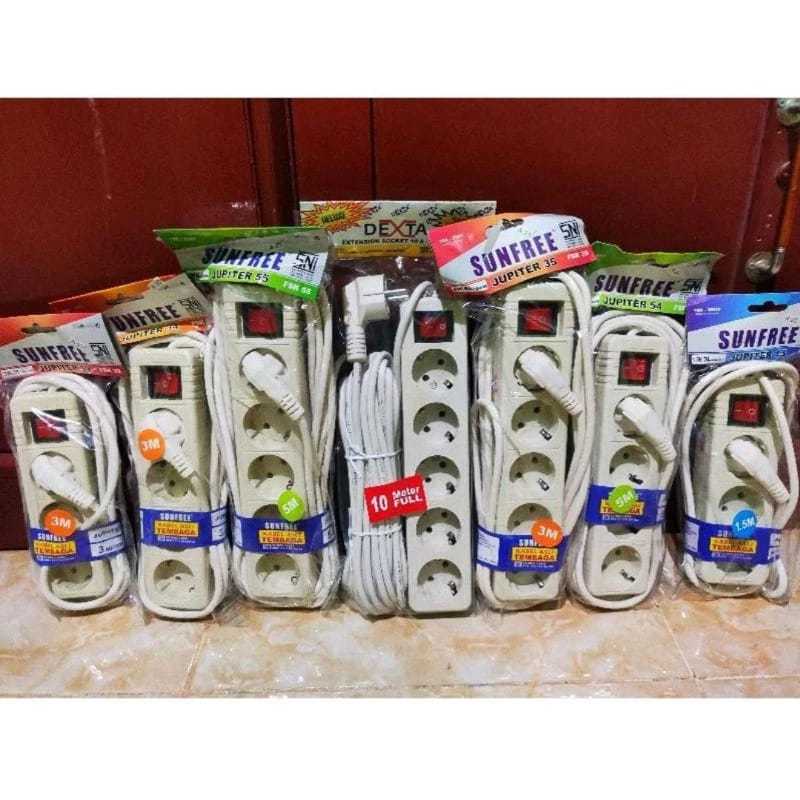 Stop Kontak 5 Meter  Jupiter FSK 54/kabel olor colokan panjang 5 meter