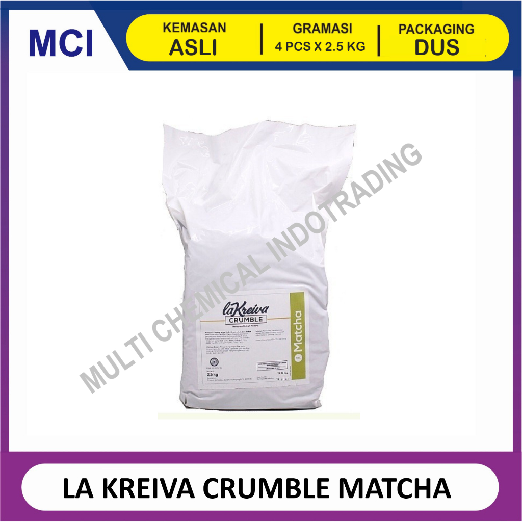 

MATCHA - LA KREIVA CRUMBLE FINE TOPPING 2.5 KG - 1 DUS 4 PCS