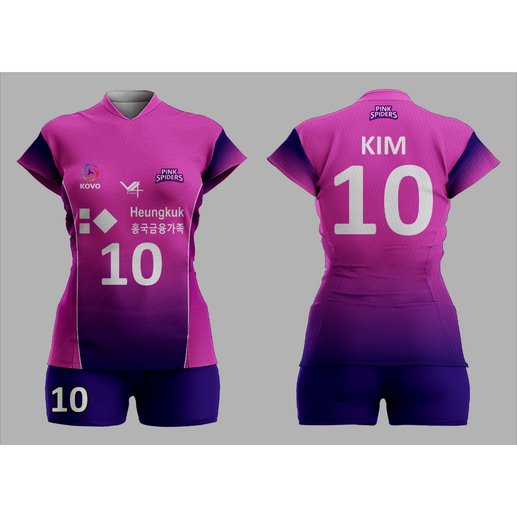 Jersey Olahraga Volly Voli Pink Spider cewek Free Nick Name terbaru 2024
