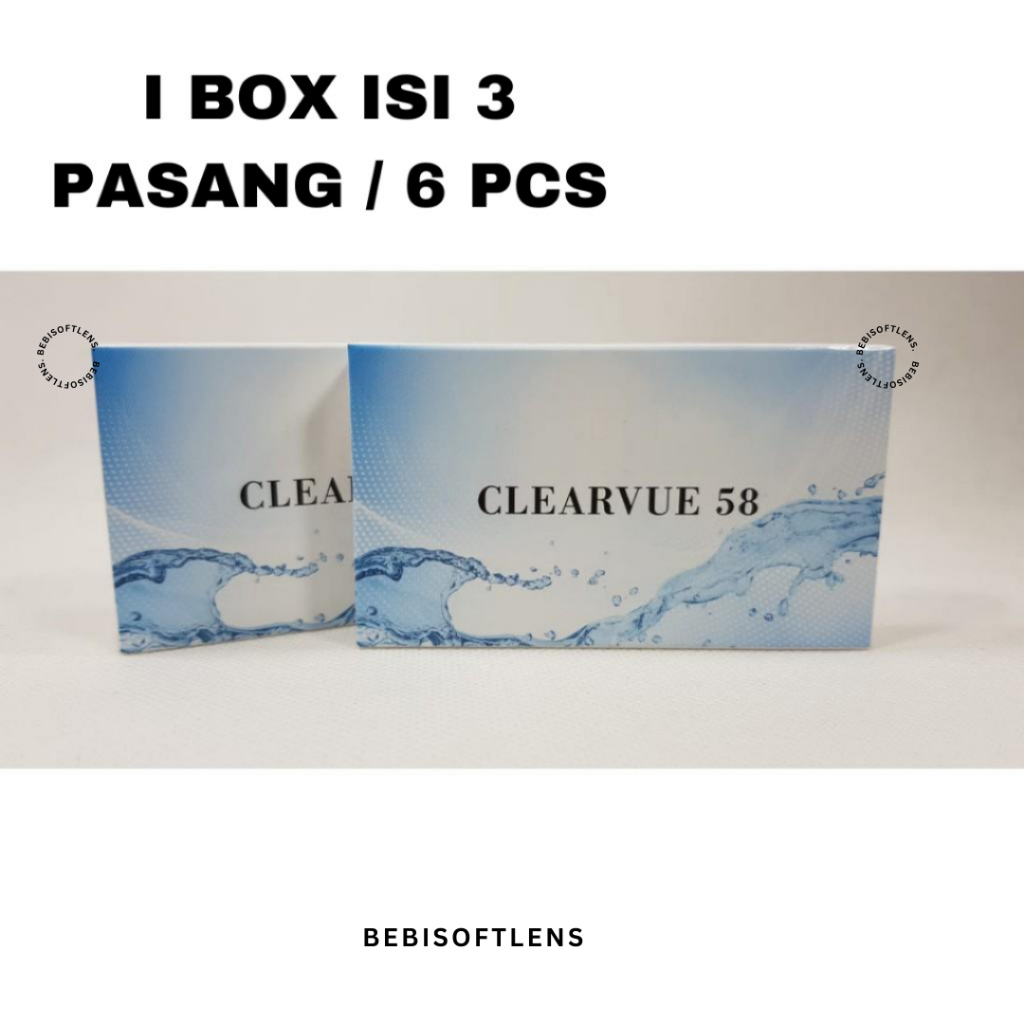(Bisa COD) Softlens CLEARVUE ISI 3 PASANG (6 PCS)  BENING DAILY 14.2MM Softlens Minus , Softlens Cle