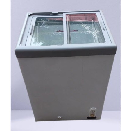 Freezer Sliding Glass 100 Liter Second Rasa Baru (Garansi 6 Bulan)