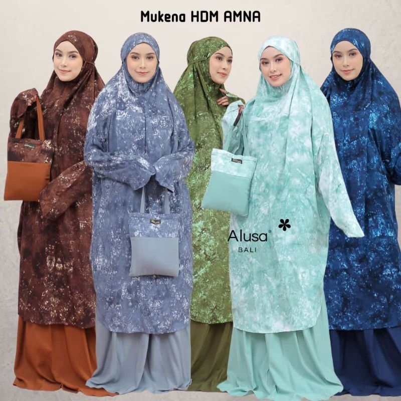 Mukena HDM Amna (berlengan) original brand Alusa