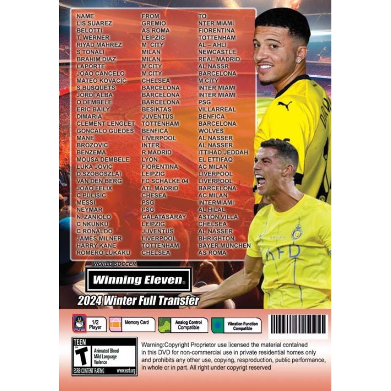TERBARU‼️‼️ Kaset Game PS2 Winning Eleven We 2024 WINTER FULL UPDATE TRANSFER Murah SUDAH ADA LIGA 1