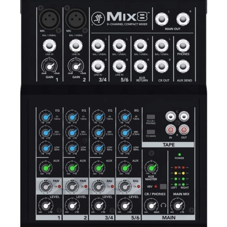 MIXER AUDIO MACKIE MIX 8 / MIX8 ORIGINAL 8 CHANNEL