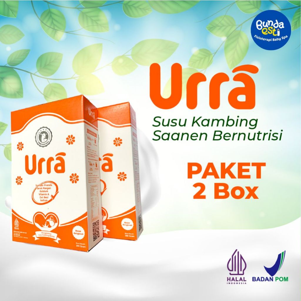 

[PAKET 2 BOX] URRA , Susu Kambing Saneen Eropa Untuk Penambah Nafsu Makan, Berat Badan & Tinggi Badan Anak, 200 gr, Halal BPOM