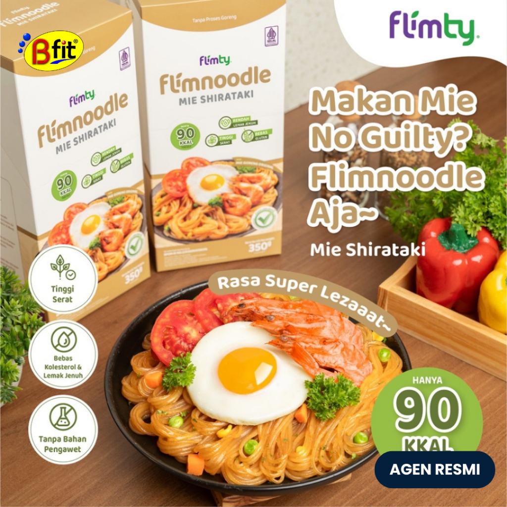 

BFIT - Flimnoodle - 1 Box (isi 5 pcs) - Mie Shirataki - (Tanpa Proses Goreng)