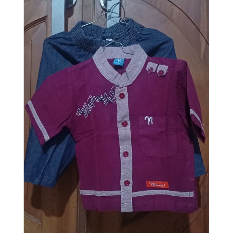 Baju Muslim Anak laki - laki/ Baju Muslim Anak Cowok/ Koko anak Nibras L0