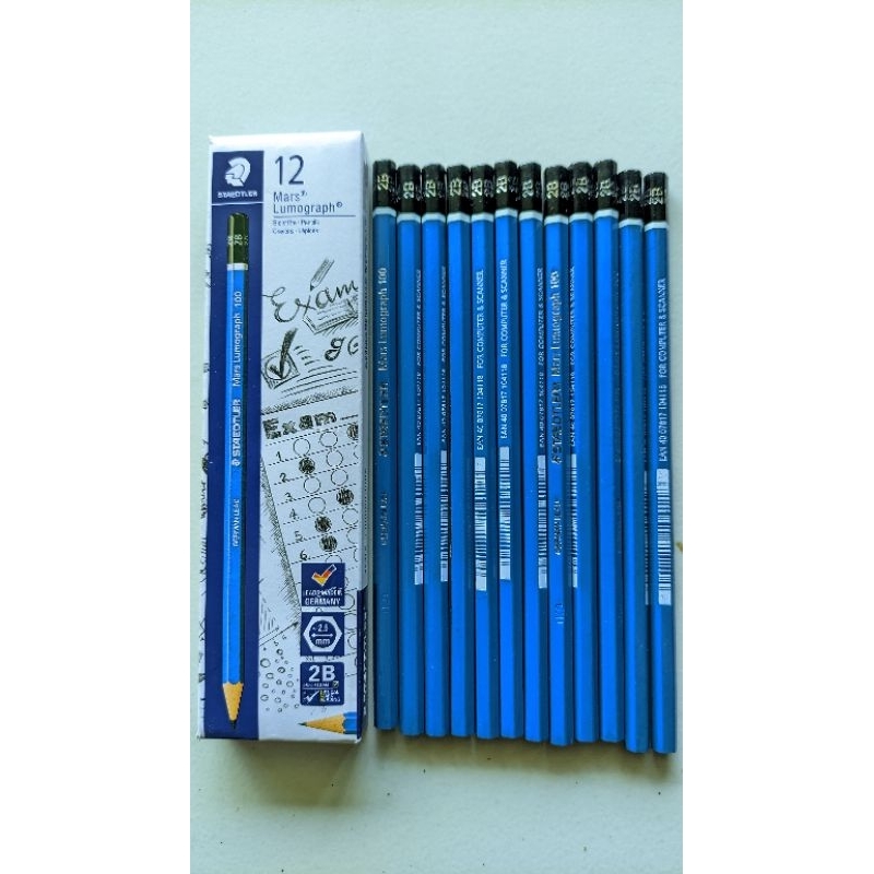 

pensil 2B murah Pensil 2B Staedtler Mars Lumograph isi 1 pcs