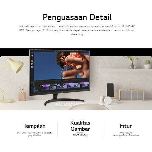 LG UltraHD™ 4K 31.5" Inch 32UR500-B HDR10 VA Maxx Audio 4ms - Monitor Only