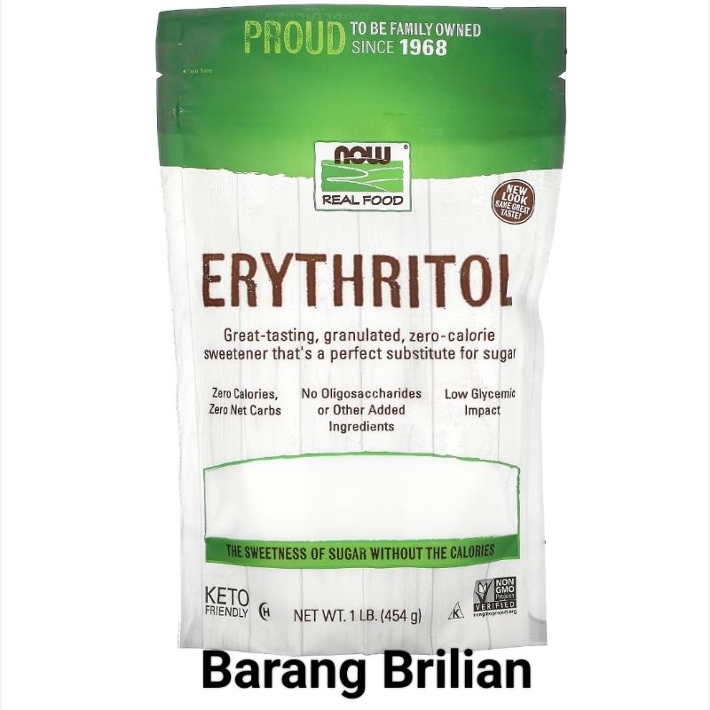 

Now Erythritol 454 1134 gram Sugar Substitute Gula Nol Kalori