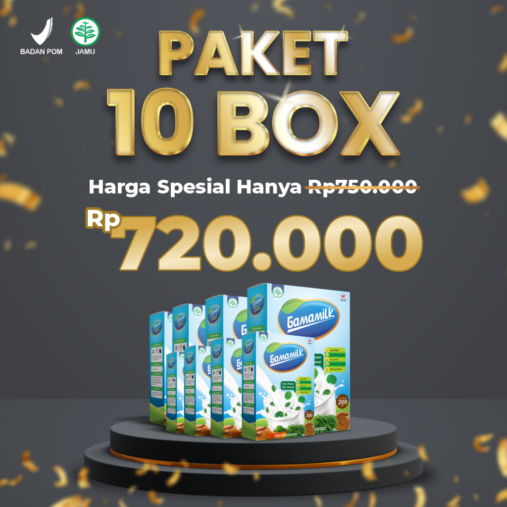 

(10 Box) SUSU ETAWA GAMAT GAMAMILK - Rekomendasi Ilmiah Atasi Masalah Sendi dan Tulang, Asam Urat, Rematik, Sesak Nafas, Asma, dan Bronkitis