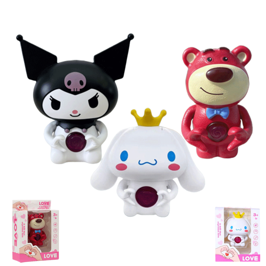 [Versi audio] I love you Lampu Figure Kartun Lotso Sanrio Night Light Kawaii 3D LED Cinnamoroll Lamp