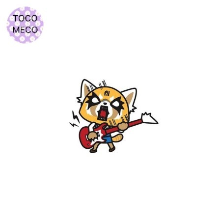 

sticker sanrio Aggretsuko rage guitar stiker anime