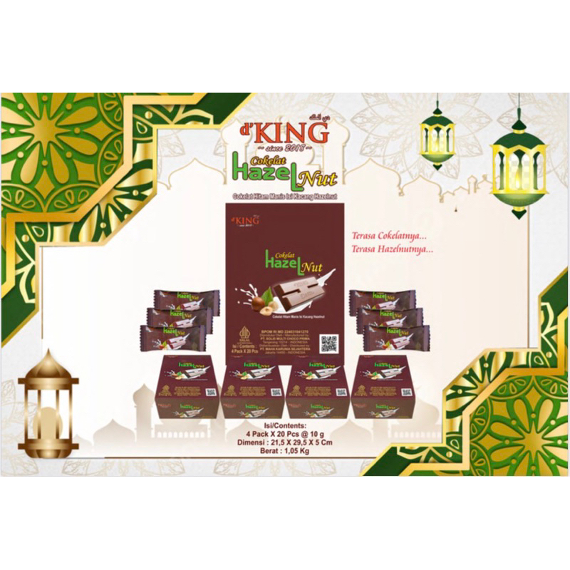 

Coklat Kacang Hazelnut D’King 1 Isi 4 Pack