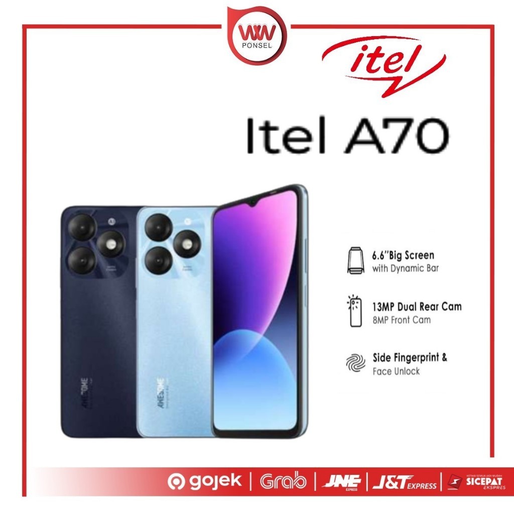 Hp Itel A70 Ram 4GB Internal 64GB Garansi Resmi
