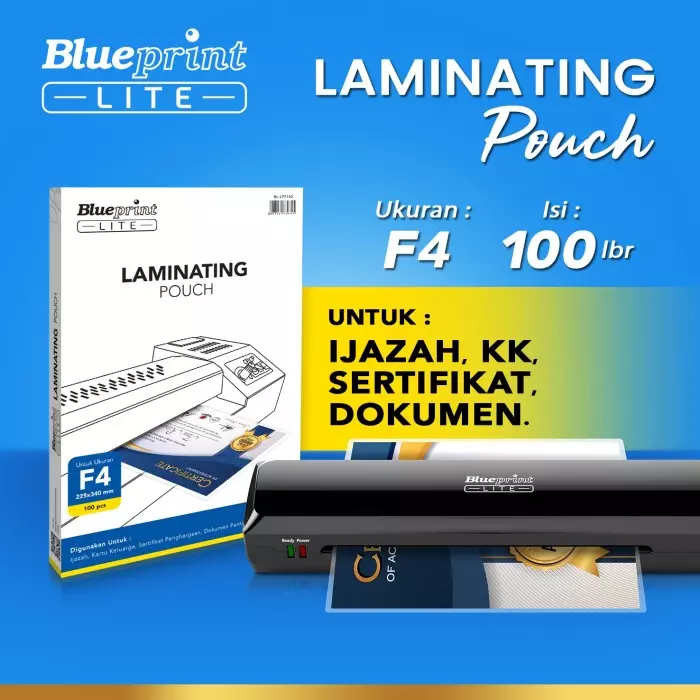 

Laminating Pouch Blueprint / Plastik Laminating Panas Ukuran F4