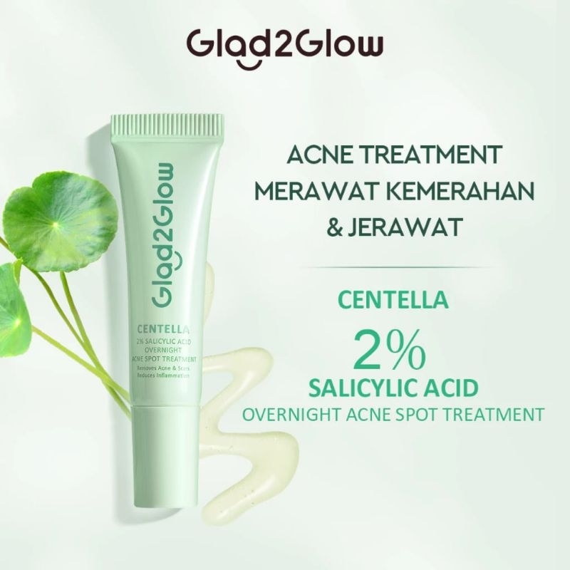 GLAD2GLOW - Glad2Glow - glad2glow - GLAD2GLOW Glad2Glow Centella 2%Salicylic Acid Overnight Acne Spo