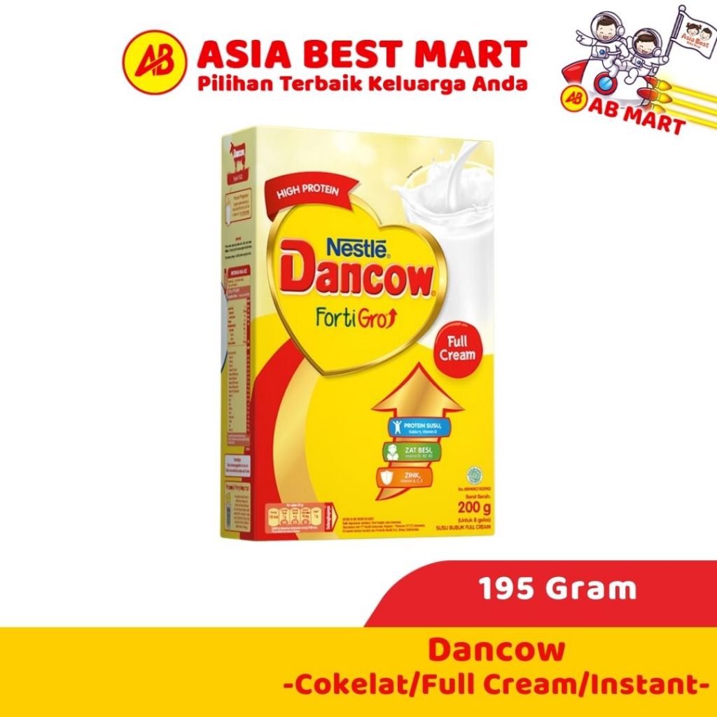 

Dancow 195gr Full Cream/Instant/Cokelat Susu Bubuk Pertumbuhan Anak