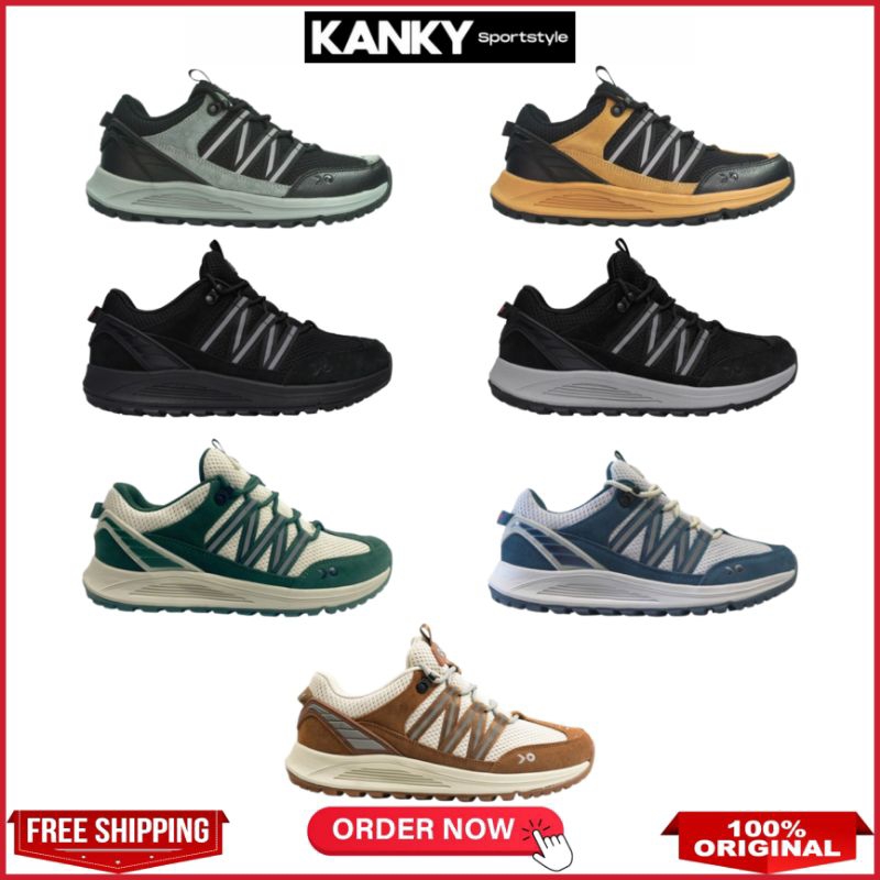 [ORIGINAL] Kanky Story Kitadake - Sepatu Gunung Casual SportStyle Creamy Green / Charcoal / All Blac