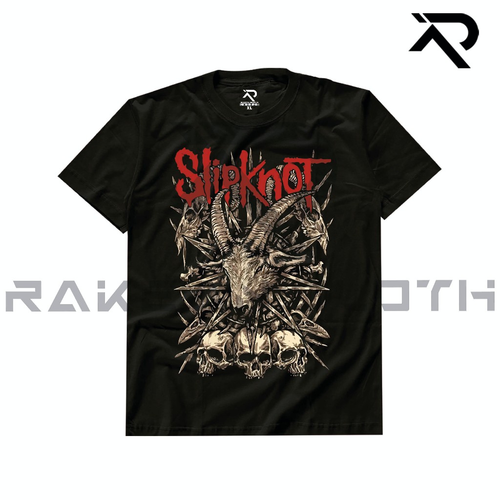 RKN Kaos Music Slipknot MUS-22 Unisex Combed 30s HITAM