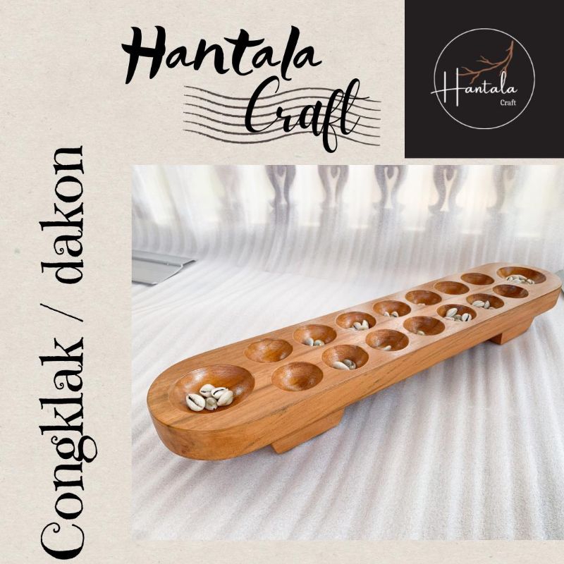 congklak/dakon kayu jati