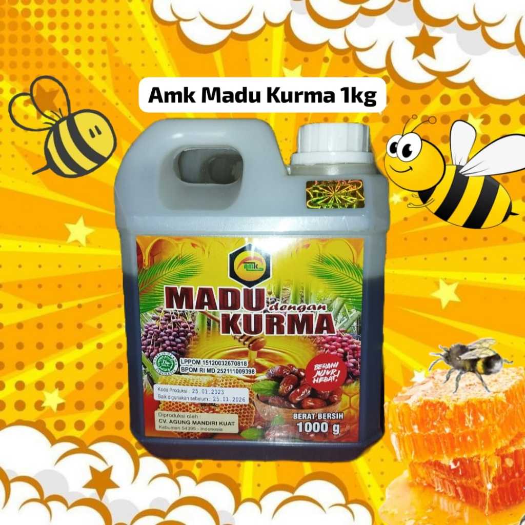 

Madu Plus Royal Jelly Madu Dengan Kurma AMK 1 Kg Original