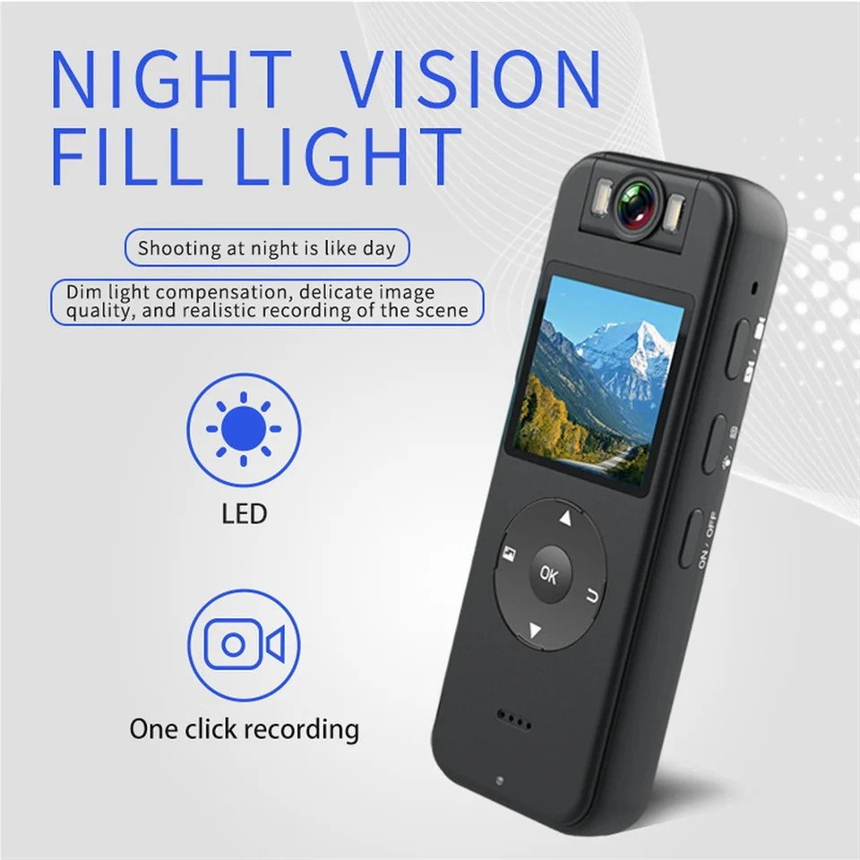 Kamera Pocket Wifi 2K HD Night Vision Body Camera Recorder Usb C CS09