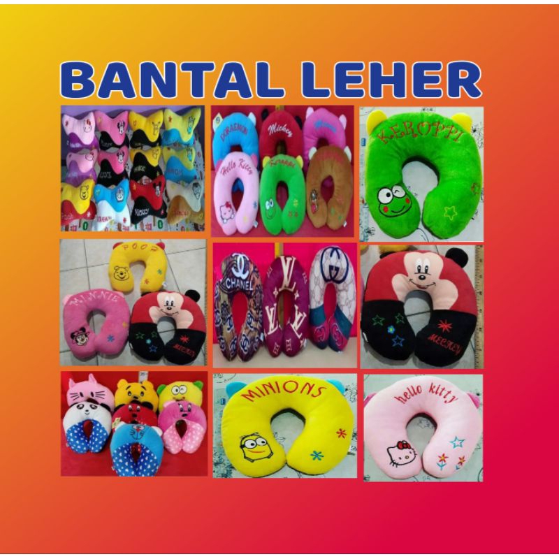 HADIAH KADO BANTAL LEHER GULING TULANG BONEKA TIMBUL SEDANG BESAR KURSI SET MOBIL KARAKTER KUPING KO