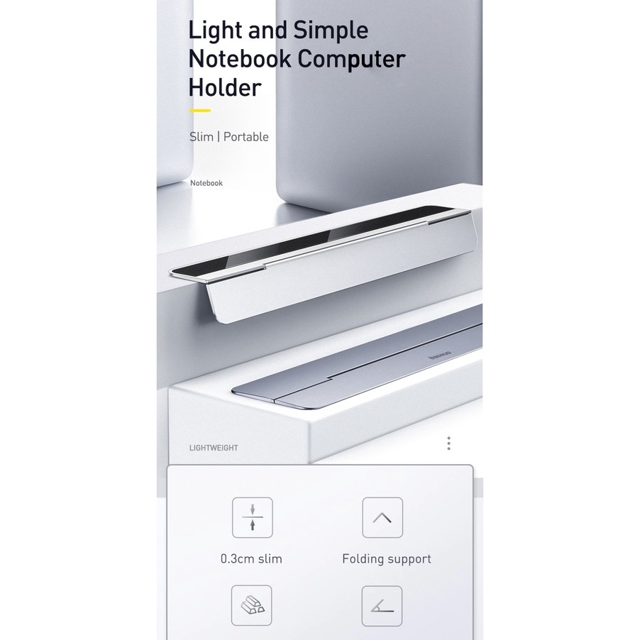 Hemat Baseus Papery Portable Laptop Notebook Stand Holder