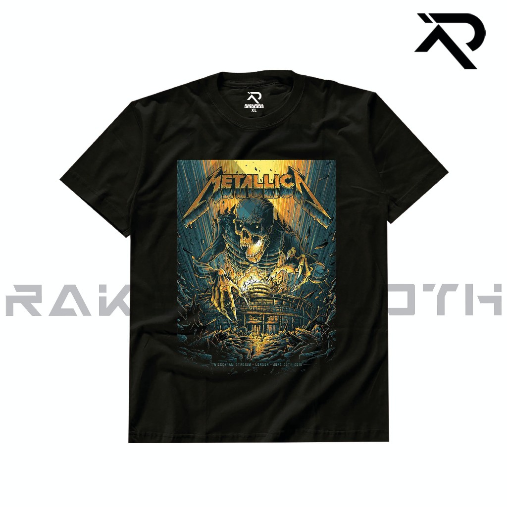 RKN Kaos Music Metallica MUS-52 Unisex Combed 30s HITAM