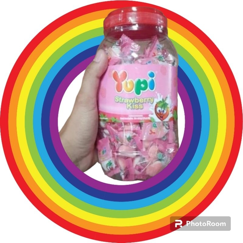 

YUPI strawberry kiss 1 toples isi 125pcs