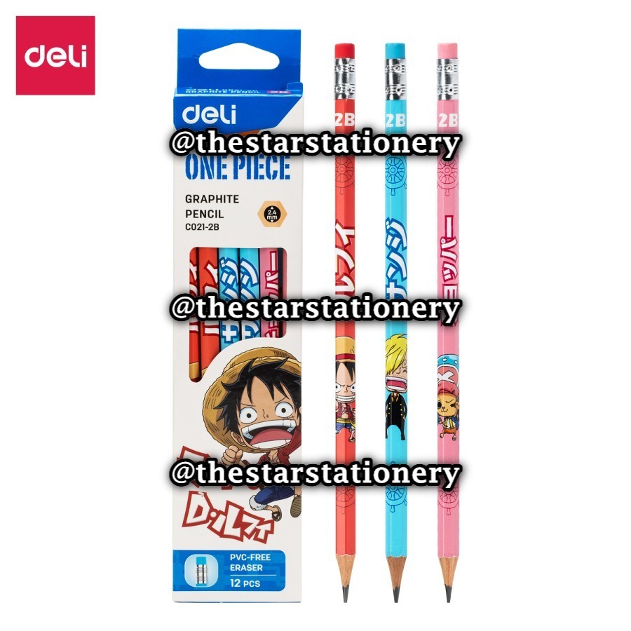 

(1 Pak isi 12 Biji) GROSIR Pensil Deli EC021-2B One Piece 2B / Pencil Deli C021-2B